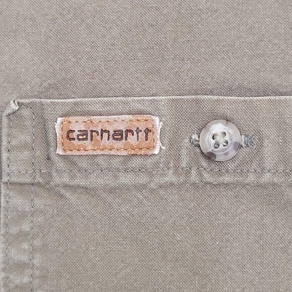 Vintage 90s CARHARTT Rugged Button Shirt 3XL 29x32 Baggy USA - Picture 14 of 16